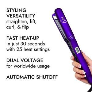 Ion Titanium Platinum Gator Digital Flat Iron 1 Inch - Model 301618